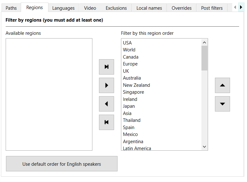 A screenshot of Retool's regions tab