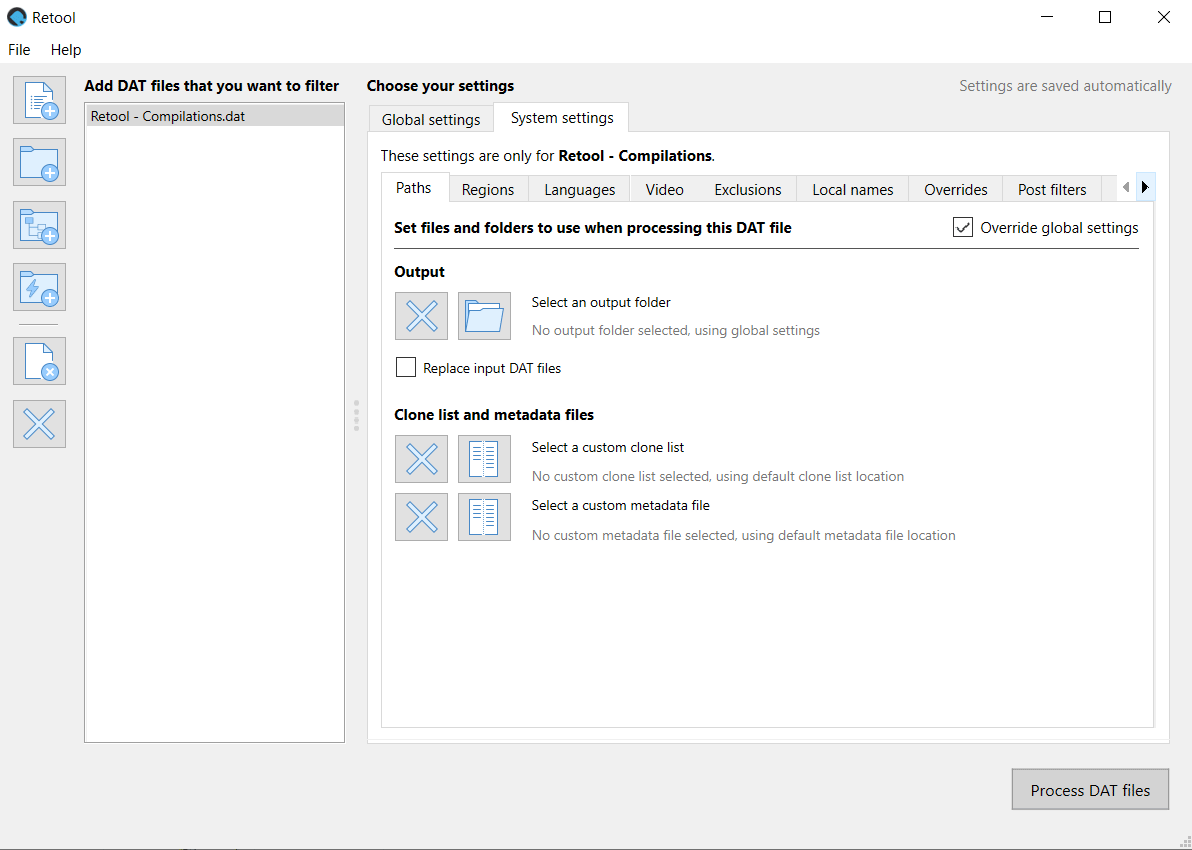 A screenshot of Retool's system settings